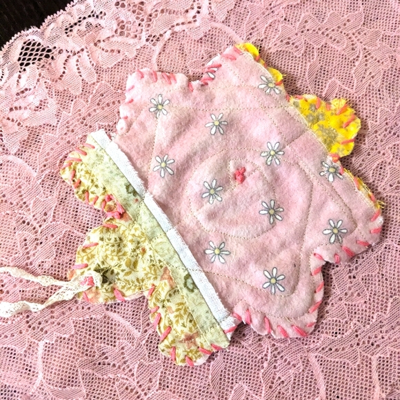 OOAK Handmade Quilted Snowflake Decoration Shabby Chic Boho - Picture 6 of 6